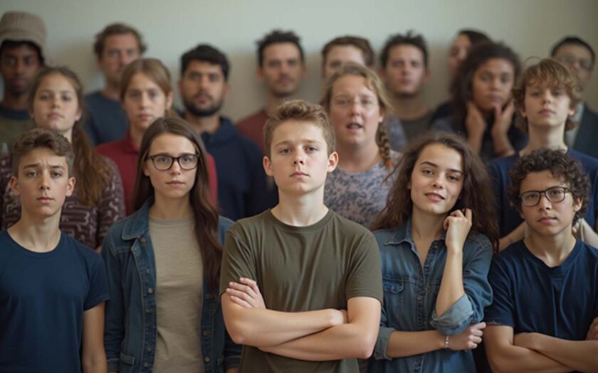 Wir befinden uns in einer schweren Krise der psychischen Gesundheit junger Menschen - Eine gruppe frustrierter Schüler