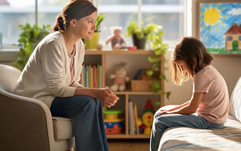 Zwischen Krisen und fehlender Unterstützung: Die stille Not von Kindern und Jugendlichen - Ein Mädchen bei eine Kindertherapeutin