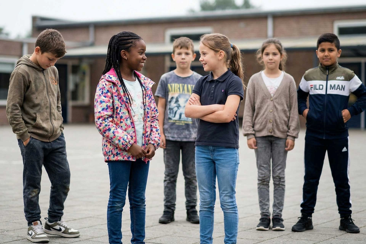 Mehrheit hält Bildungssystem für ungerecht - Eine Gruppe von Grundschülen