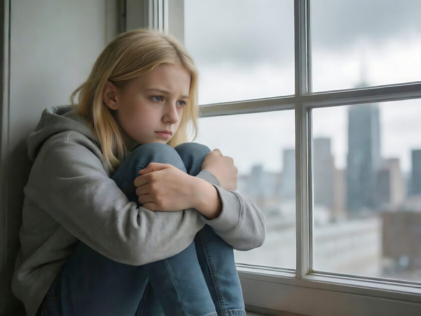 Jugendstudie zu Einsamkeit - einsamens Mädchen