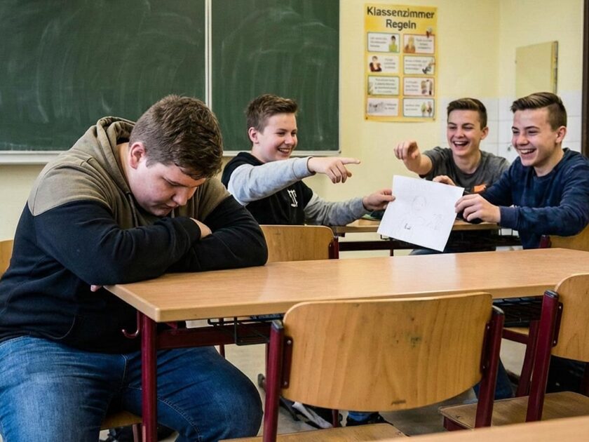 Mobbing ist für viele Schüler belastender Alltag - Ein Jugendlicher wird gemobbt