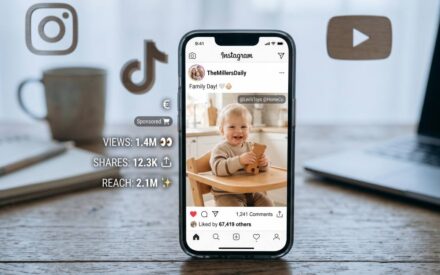 Darstellung von Babys und Kleinkindern in monetarisierten Social-Media-Profilen - ein typischer Instagram-Post