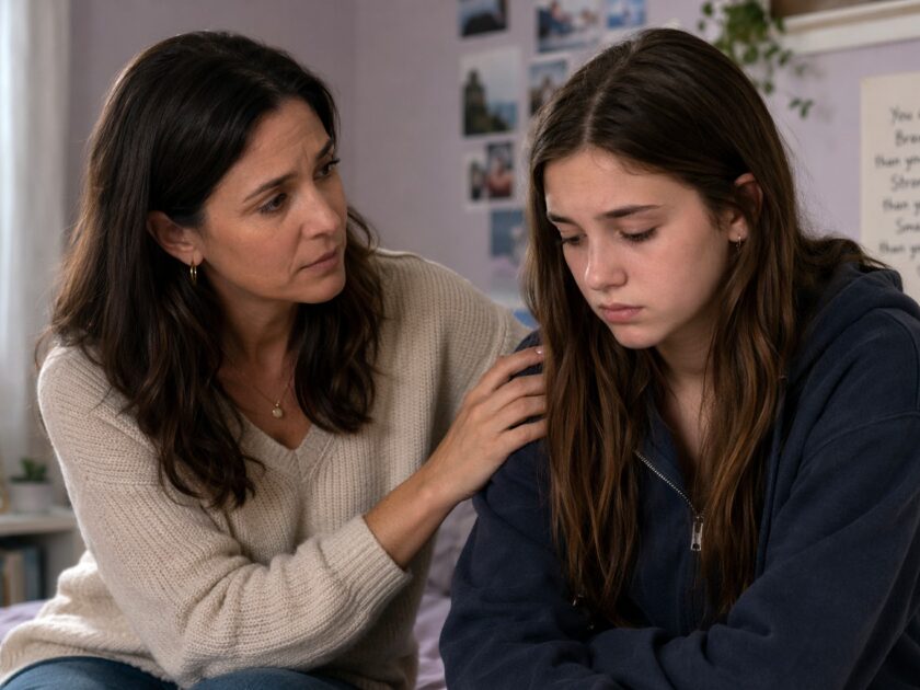 Wenn die Seele von Jugendlichen Hilfe braucht - Mutter tröstet ihre Tochter