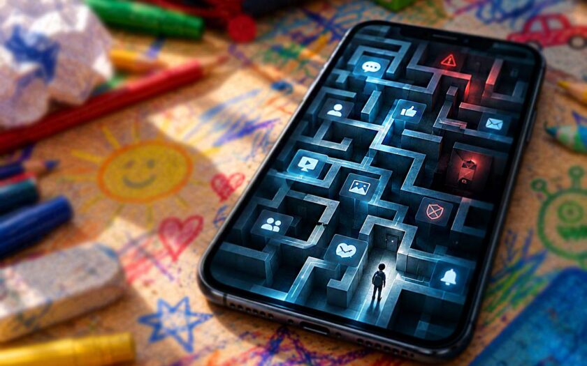Jedes fünfte Kind erlebt digitale sexuelle Ausbeutung oder Missbrauch - Kind im Social-Media-Labyrinth