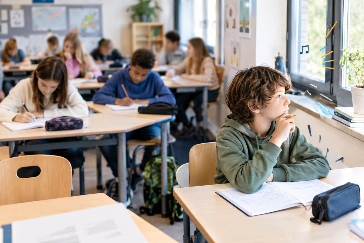 Warum bei immer mehr Kindern Autismus und ADHS diagnostiziert werden -nachdenklicher Schüler